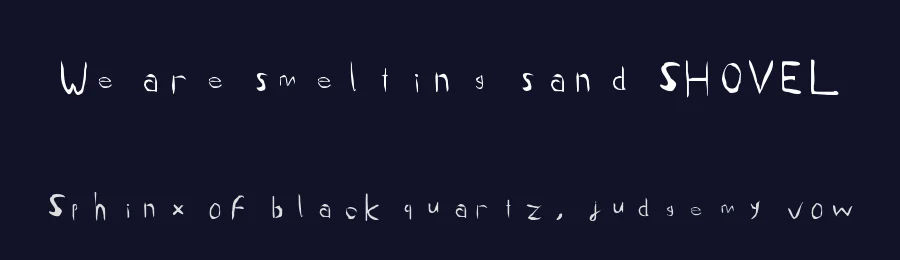 We are smelting sand SHOVEL by Calopino — Display Font — thumbnail 2