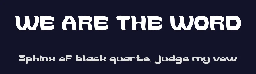 WE ARE THE WORD by http://www.dafont.com/wino-s-kadir.d2209 — Display Font — thumbnail 2