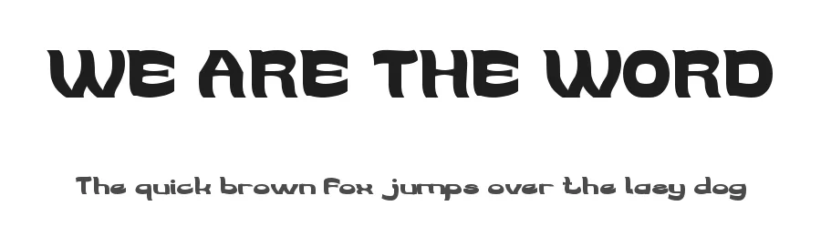 WE ARE THE WORD by http://www.dafont.com/wino-s-kadir.d2209 — Display Font