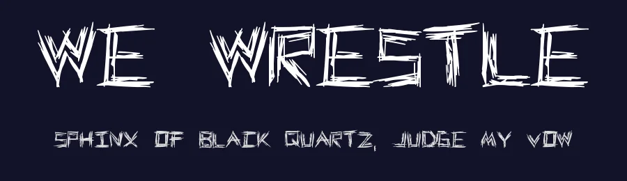 WE WRESTLE — Display Font — thumbnail 2