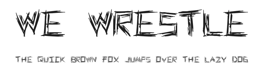 WE WRESTLE — Display Font
