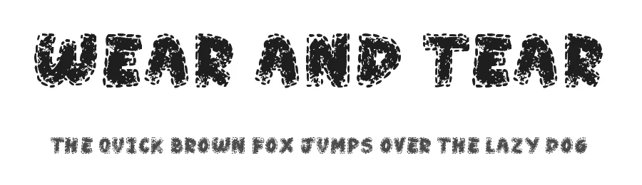 Wear and Tear by Jonathan Stephen Harris — Display Font
