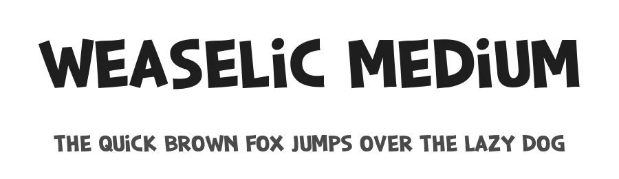 Weaselic Medium by Dan P. Lyons — Display Font