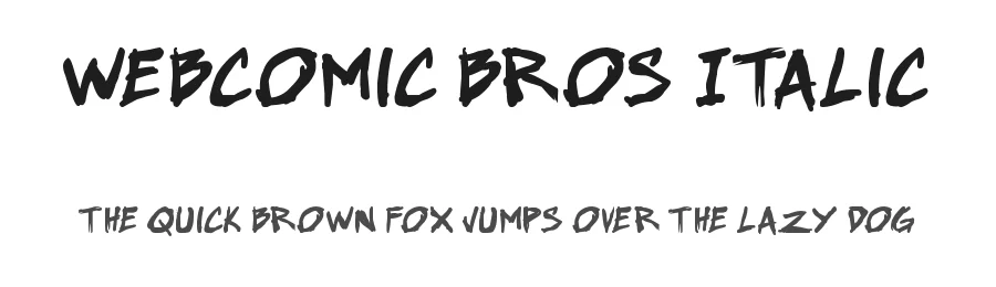 Webcomic Bros Italic by Andeh Pinkard — Display Font