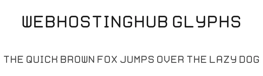 WebHostingHub Glyphs — Display Font