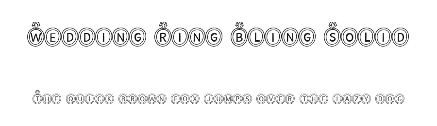 Wedding Ring Bling Solid by Misti's Fonts — Display Font