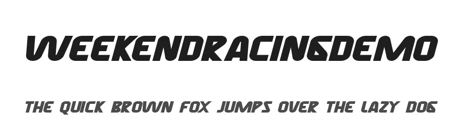 WeekendRacingDemo by Shalsha — Display Font