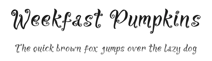 Weekfast Pumpkins by Glorytype — Display Font