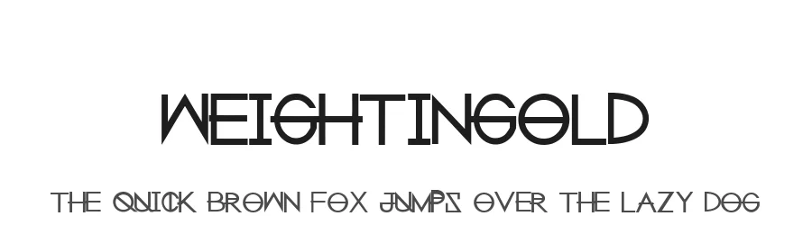 weightingold by Draven Depraved — Display Font