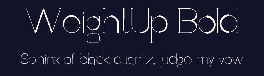 WeightUp Bold by Raashi Sighat — Display Font — thumbnail 2