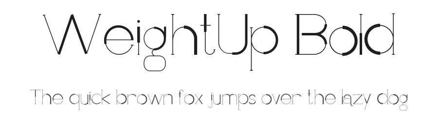 WeightUp Bold by Raashi Sighat — Display Font