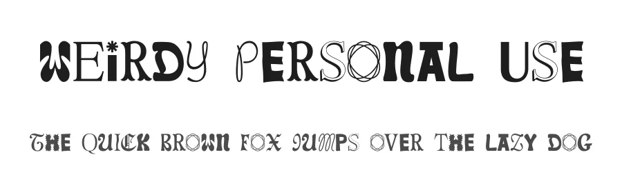 Weirdy Personal Use by Ef Studio - Luthfi Ef — Display Font
