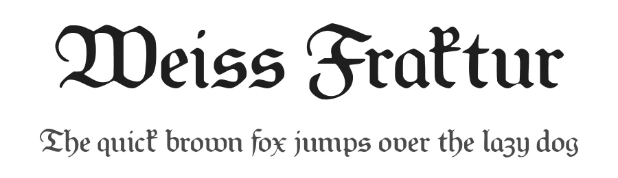 Weiss Fraktur — Display Font