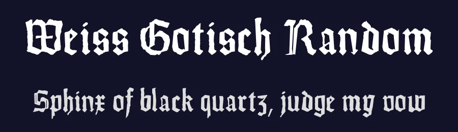 Weiss Gotisch Random — Display Font — thumbnail 2