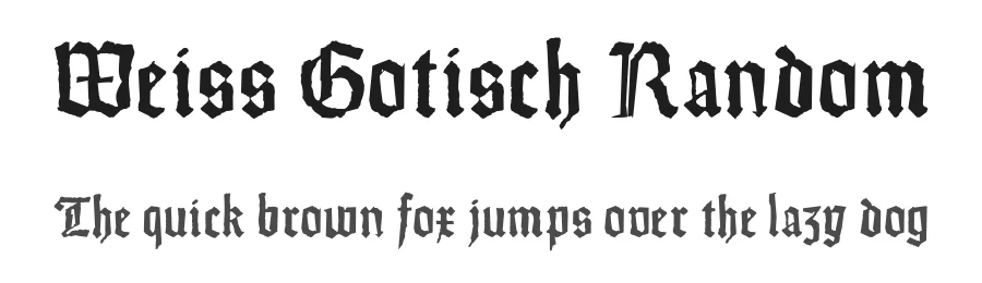 Weiss Gotisch Random — Display Font
