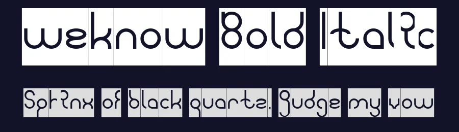 weknow Bold Italic by http://www.dafont.com/wino-s-kadir.d2209 — Display Font — thumbnail 2