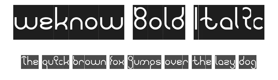 weknow Bold Italic by http://www.dafont.com/wino-s-kadir.d2209 — Display Font
