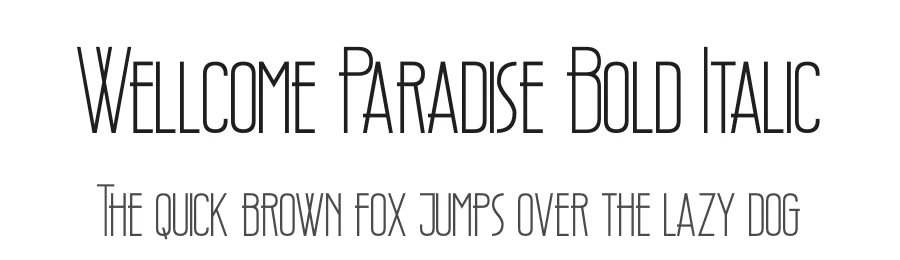 Wellcome Paradise Bold Italic by Heru Utama Putra — Display Font