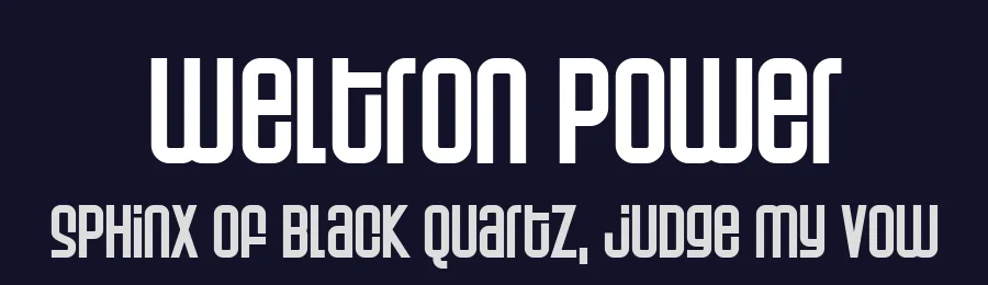 Weltron Power — Display Font — thumbnail 2