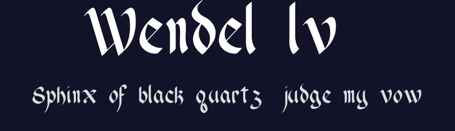 Wendel lv1 by Andrew Willis — Display Font — thumbnail 2