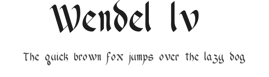 Wendel lv1 by Andrew Willis — Display Font