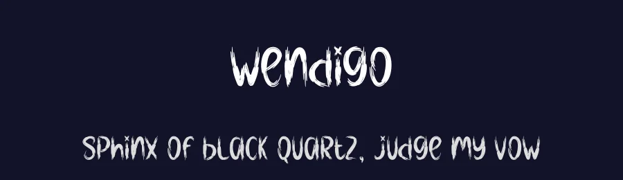 Wendigo — Display Font — thumbnail 2