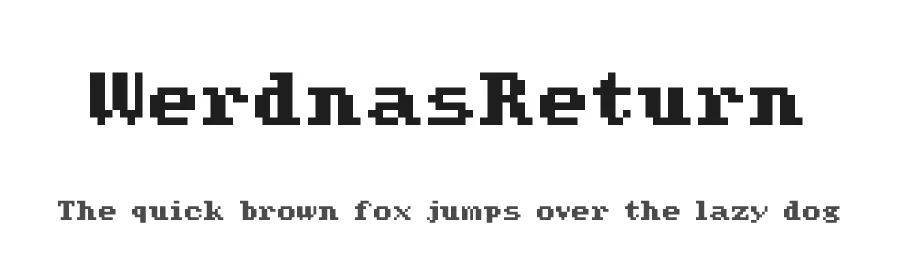 WerdnasReturn β Display Font