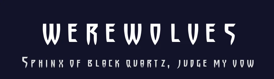 werewolves — Display Font — thumbnail 2