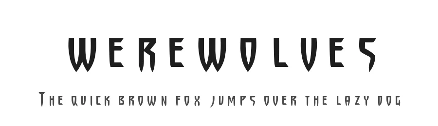 werewolves β Display Font