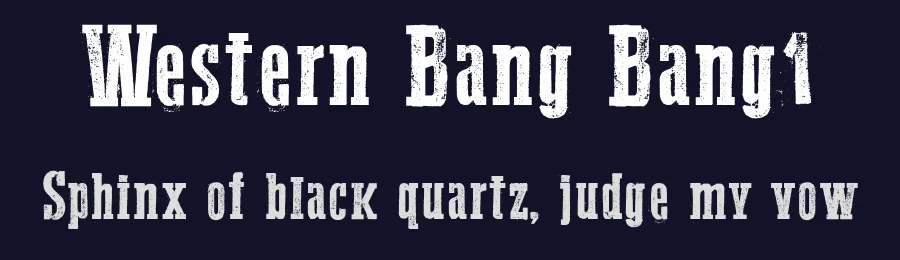 Western Bang Bang1 by 55 83 99806 7774 — Display Font — thumbnail 2