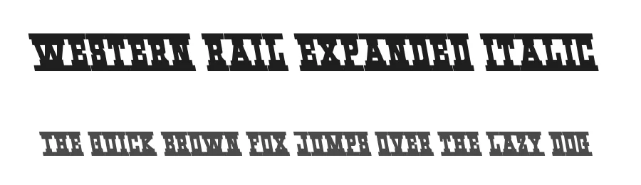 Western Rail Expanded Italic by Daniel Zadorozny β Display Font