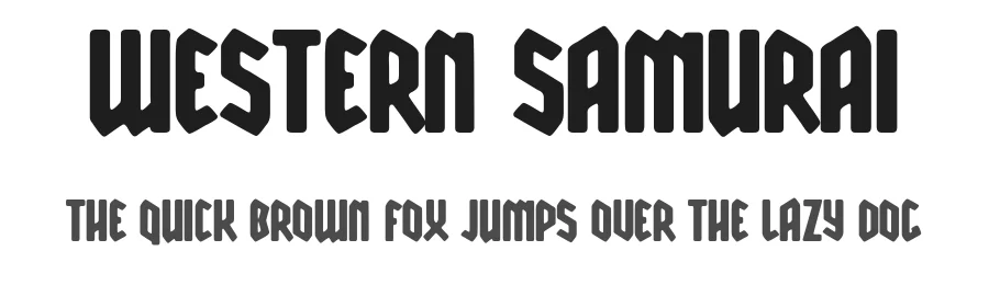 Western Samurai by Woodcutter Manero β Display Font