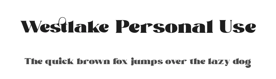Westlake Personal Use by Donis Miftahudin β Display Font