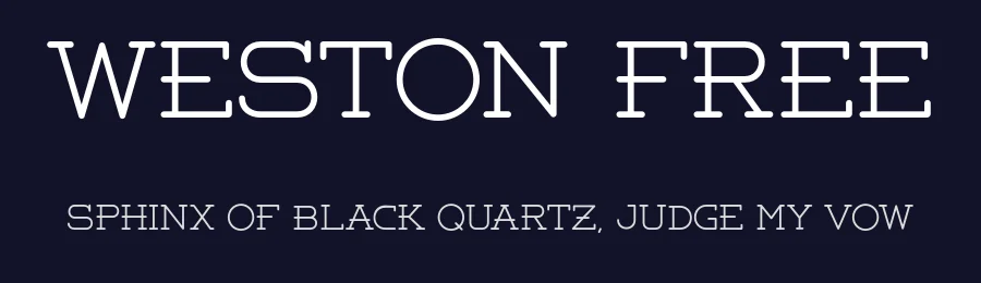 Weston Free by Pavel Pavlov — Display Font — thumbnail 2