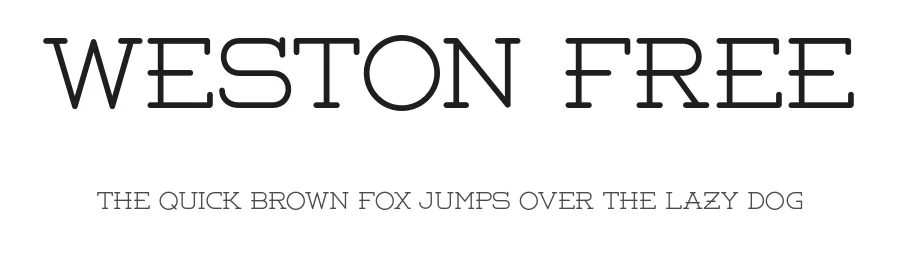 Weston Free by Pavel Pavlov β Display Font