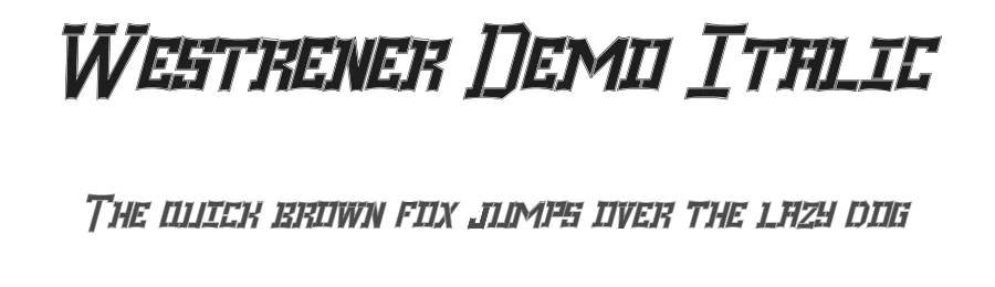 Westrener Demo Italic by Shalsha & Sarah Suci P β Display Font