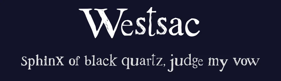 Westsac — Display Font — thumbnail 2