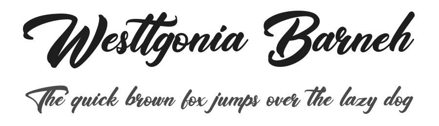 Westtgonia Barneh β Display Font