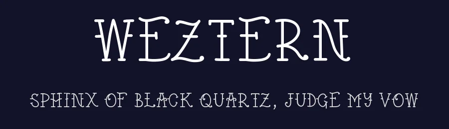 Weztern — Display Font — thumbnail 2