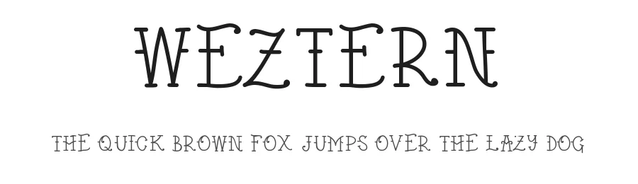 Weztern — Display Font