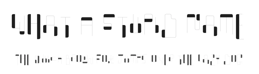 What A Stupid Name — Display Font