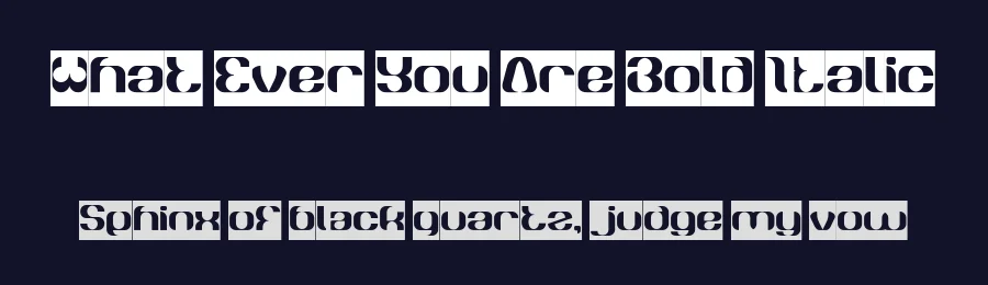 What Ever You Are Bold Italic by http://www.dafont.com/wino-s-kadir.d2209 — Display Font — thumbnail 2