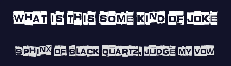 What is this some kind of joke — Display Font — thumbnail 2