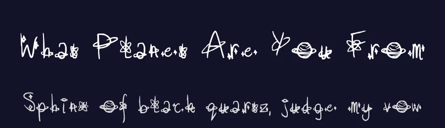 What Planet Are You From — Display Font — thumbnail 2