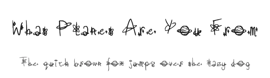 What Planet Are You From — Display Font