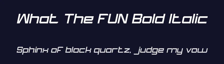 What The FUN Bold Italic by http://www.dafont.com/wino-s-kadir.d2209 — Display Font — thumbnail 2
