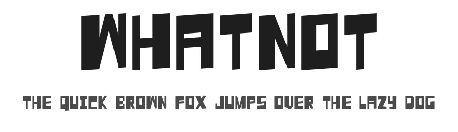 Whatnot by diane dipiazza/dinctype — Display Font