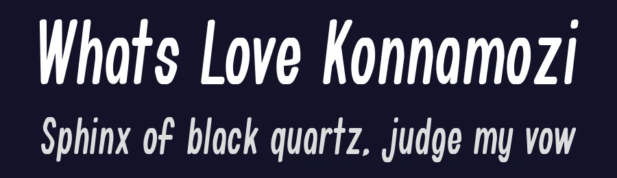 Whats Love Konnamozi — Display Font — thumbnail 2