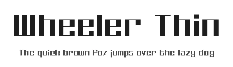 Wheeler Thin by Mans Greback — Display Font