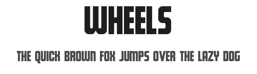 Wheels — Display Font